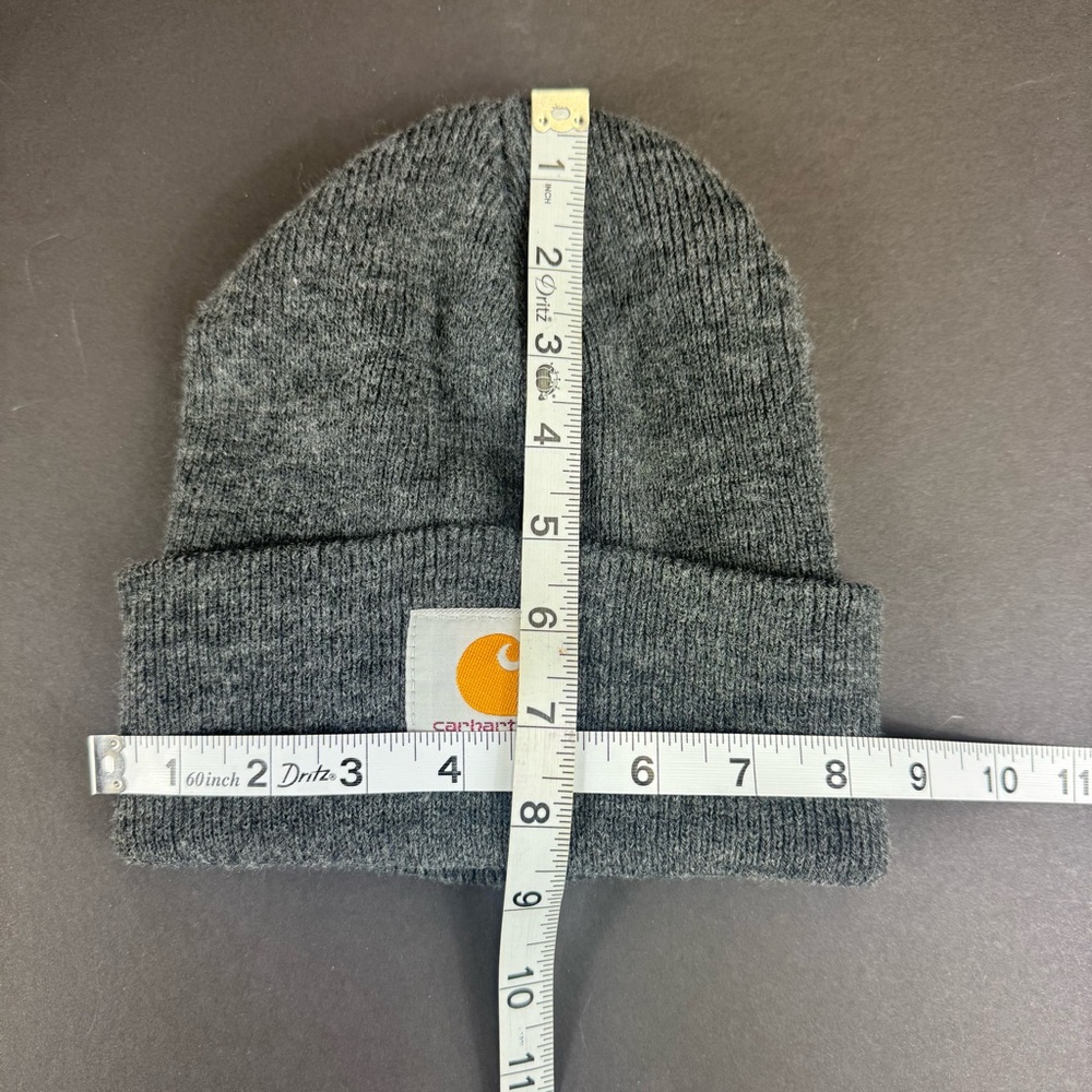 Carhartt A18 Knit Cuffed Beanie Coal Heather Gray Carhartt & Guinness patches - Picture 6 of 8